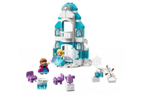 Inspirowany disneyowskim hitem lego duplo zamek z krainy lodu.