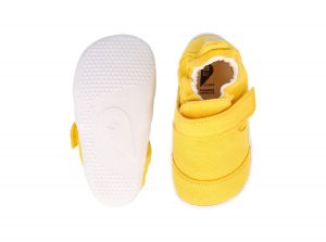 żółte buty barefoot dla dzieci